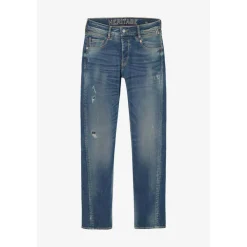 Jeans ajusté stretch 700/11, longueur 34 bleu Lance en coton