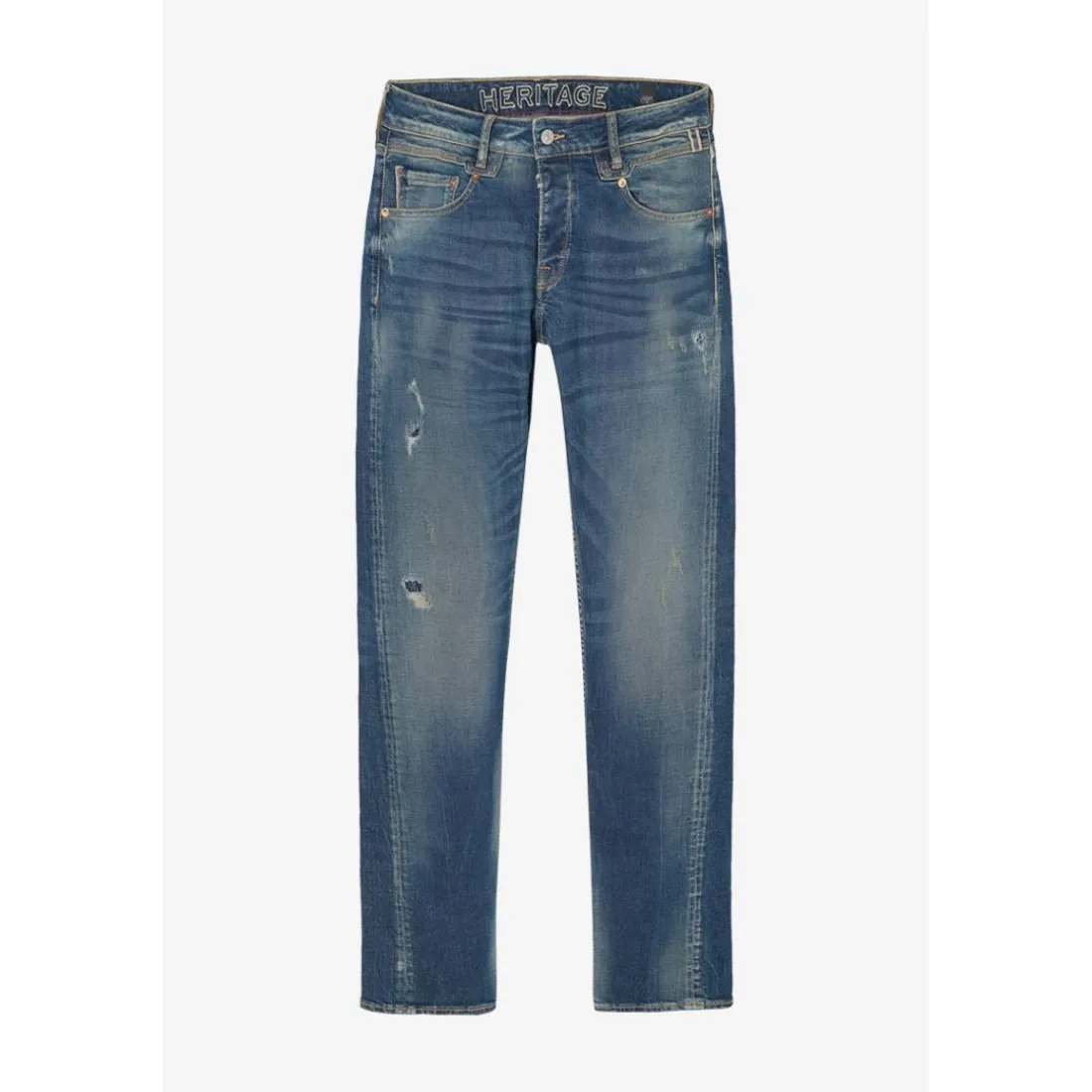 Jeans ajusté stretch 700/11, longueur 34 bleu Lance en coton
