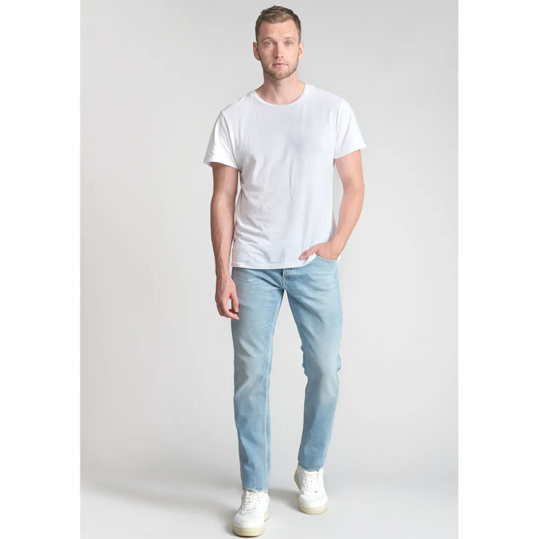Jeans ajusté stretch 700/11, longueur 34 bleu Joel