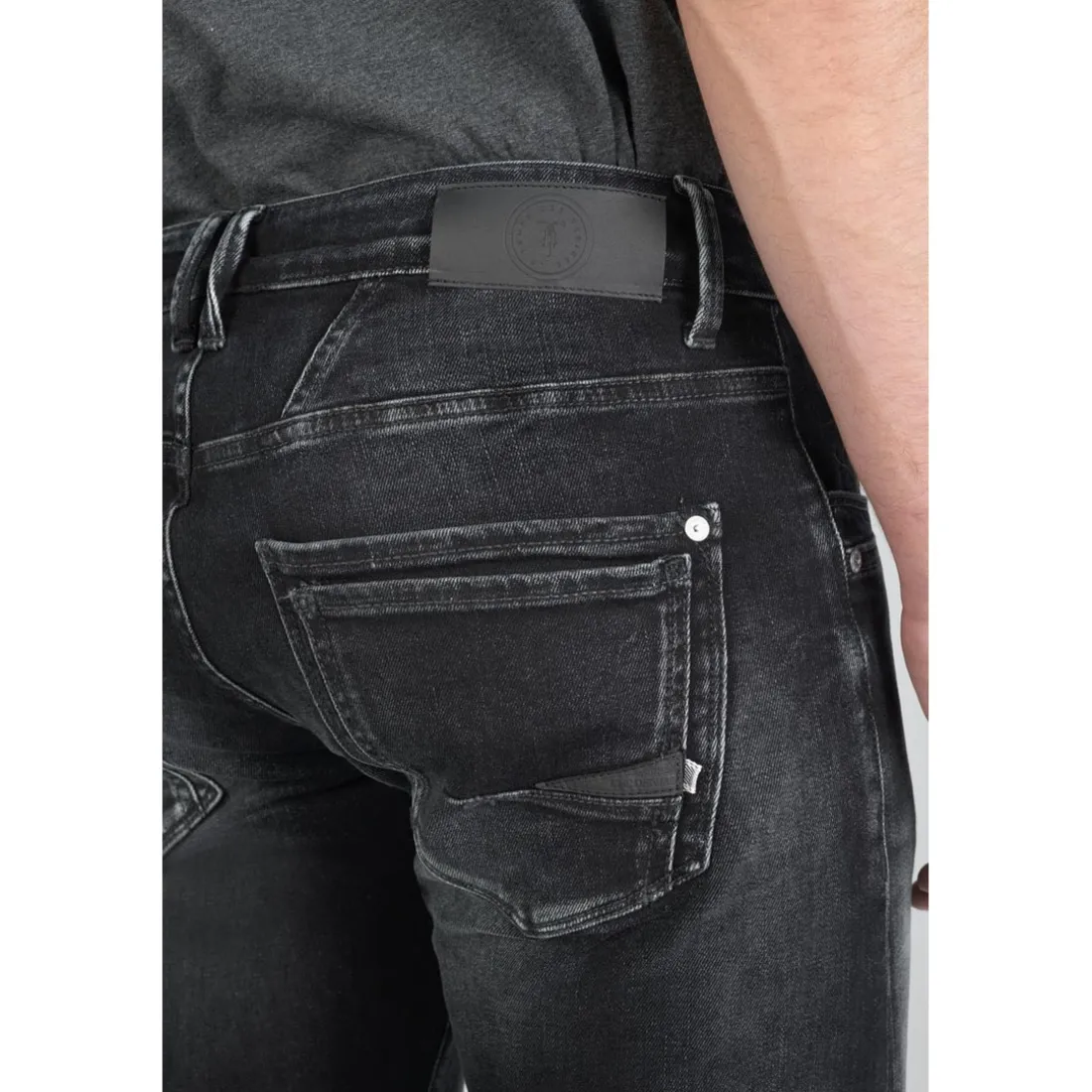 Jeans ajusté stretch 700/11, longueur 34 bleu en coton Luke