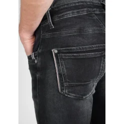 Jeans ajusté stretch 700/11, longueur 34 bleu en coton Luke