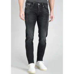 Jeans ajusté stretch 700/11, longueur 34 bleu en coton Luke