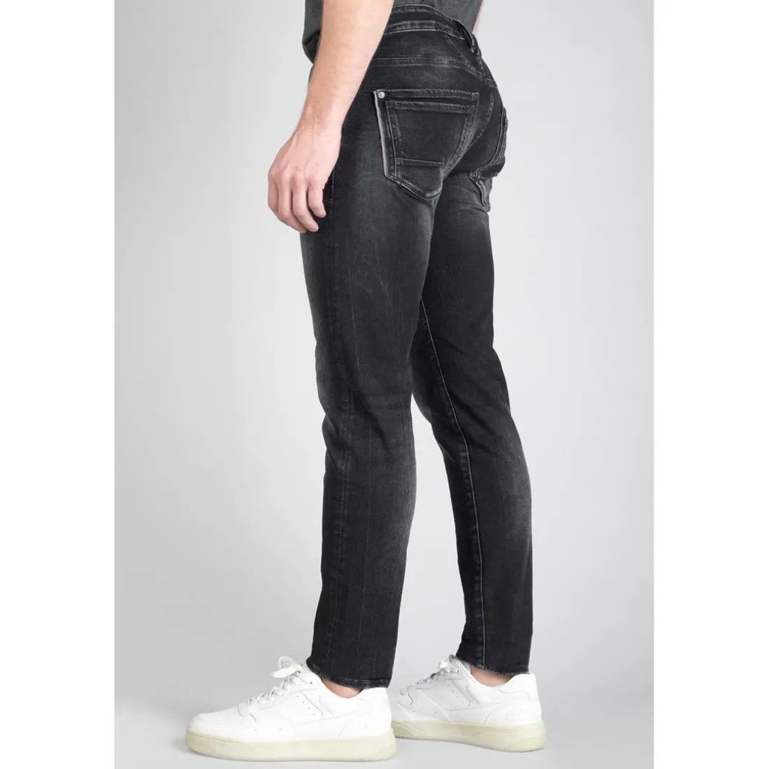Jeans ajusté stretch 700/11, longueur 34 bleu en coton Luke