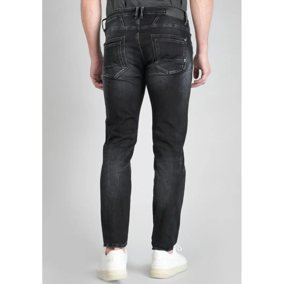 Jeans ajusté stretch 700/11, longueur 34 bleu en coton Luke