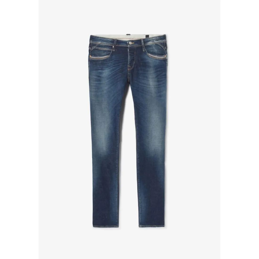 Jeans ajusté stretch 700/11, longueur 34 bleu Lou