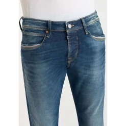 Jeans ajusté stretch 700/11, longueur 34 bleu Lou