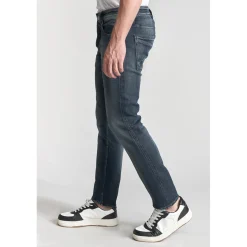 Jeans ajusté stretch 700/11, longueur 34 bleu en coton Noel