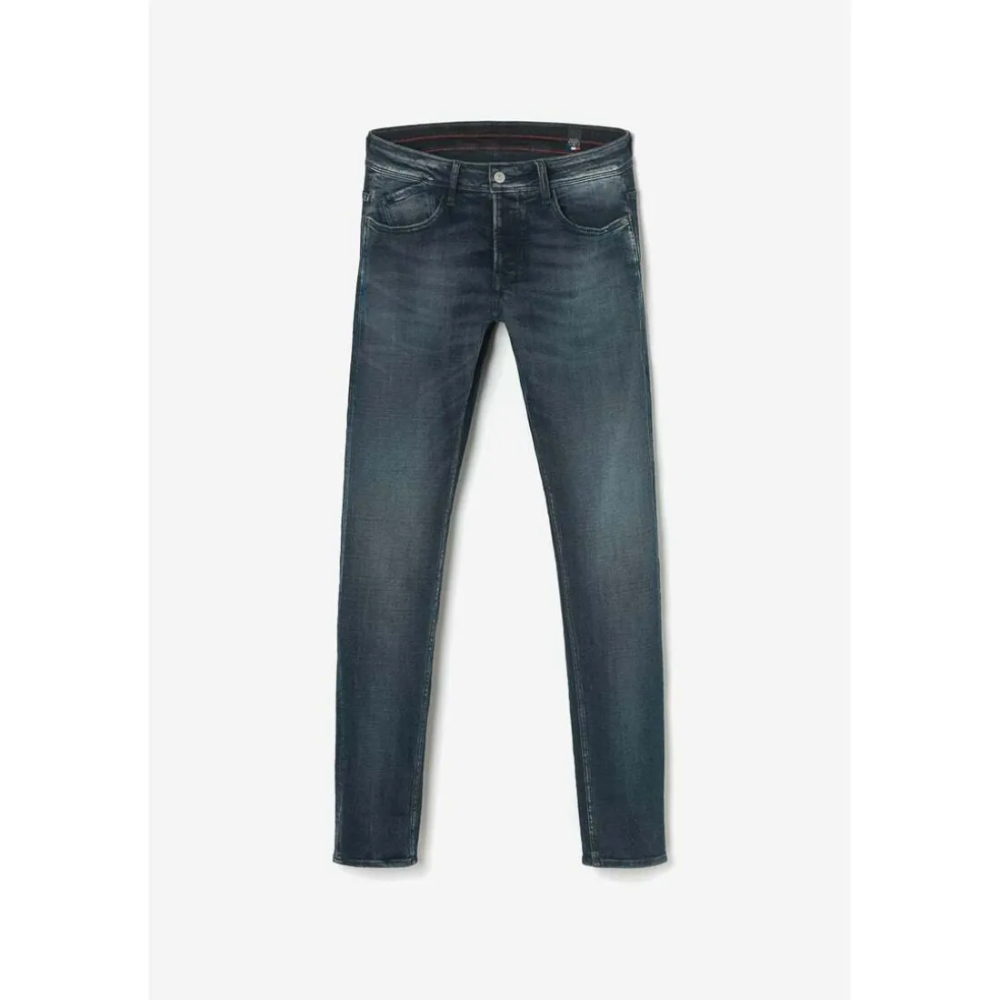 Jeans ajusté stretch 700/11, longueur 34 bleu en coton Noel