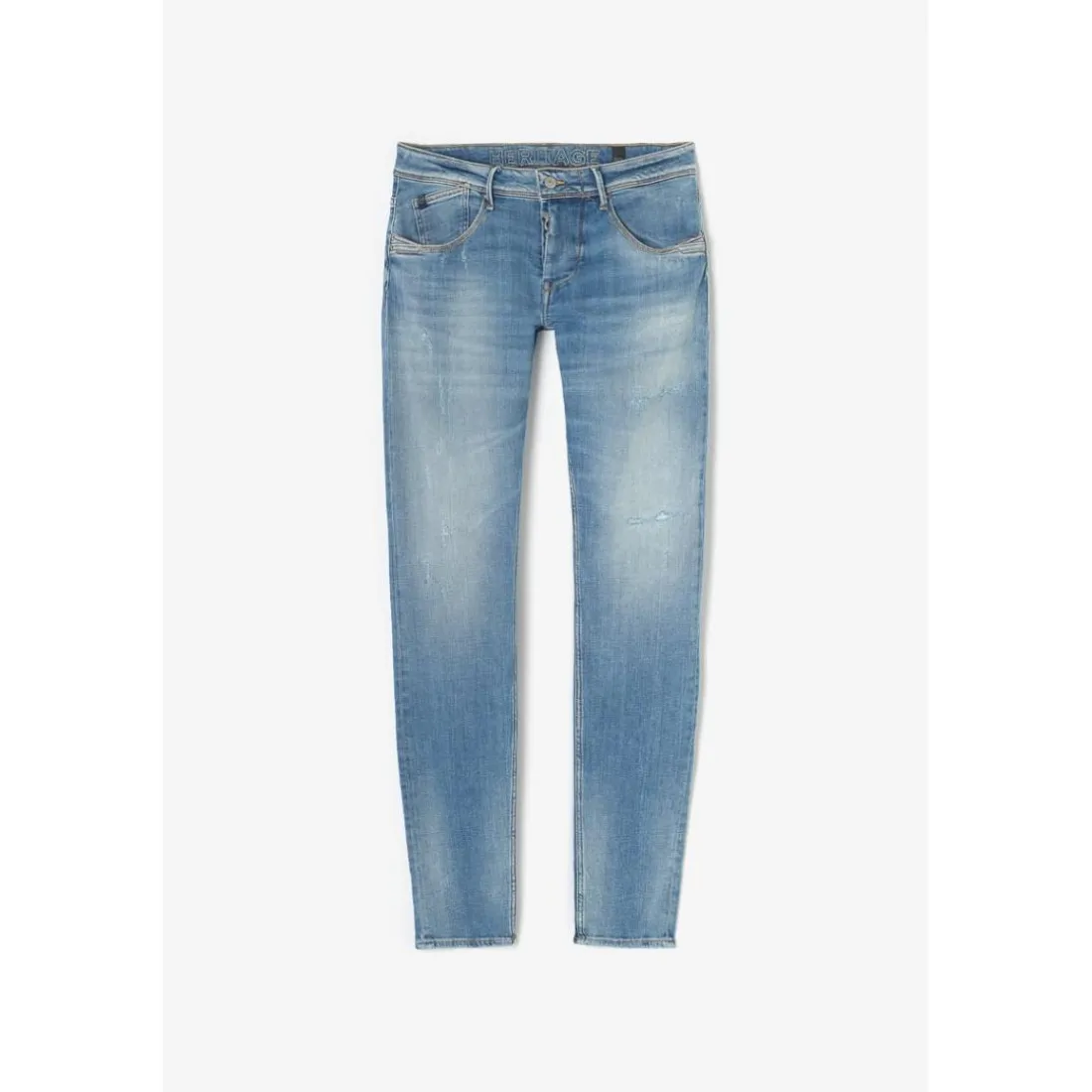 Jeans ajusté stretch 700/11, longueur 34 bleu Moe en coton