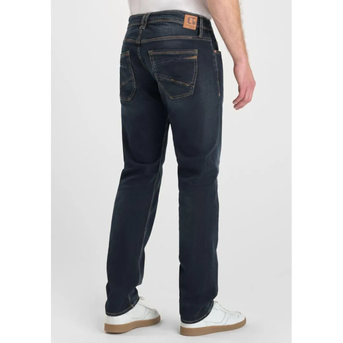 Jeans ajusté stretch 700/11, longueur 34 bleu Ives en coton