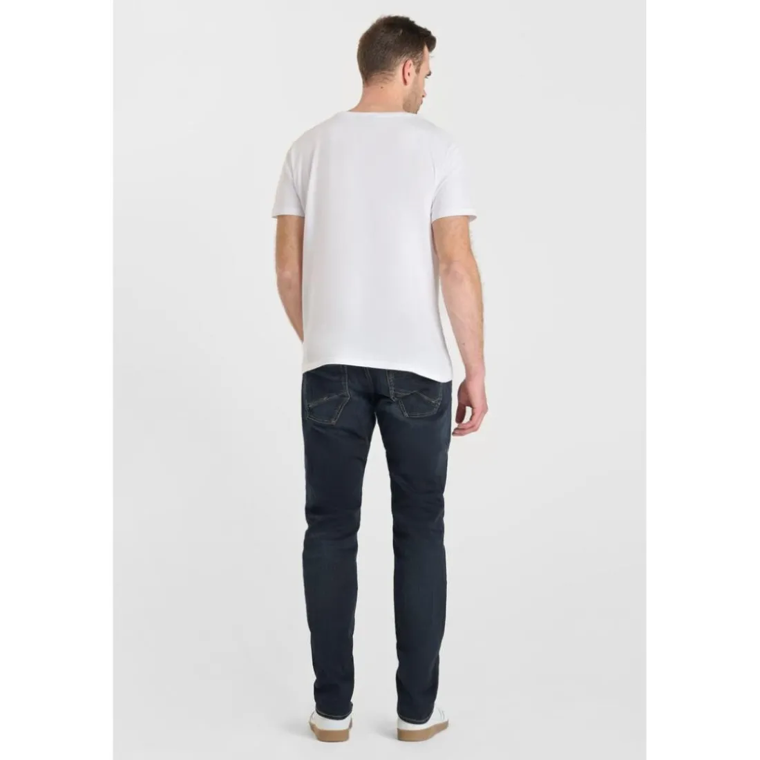 Jeans ajusté stretch 700/11, longueur 34 bleu Ives en coton