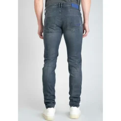 Jeans ajusté stretch 700/11, longueur 34 bleu en coton Felix
