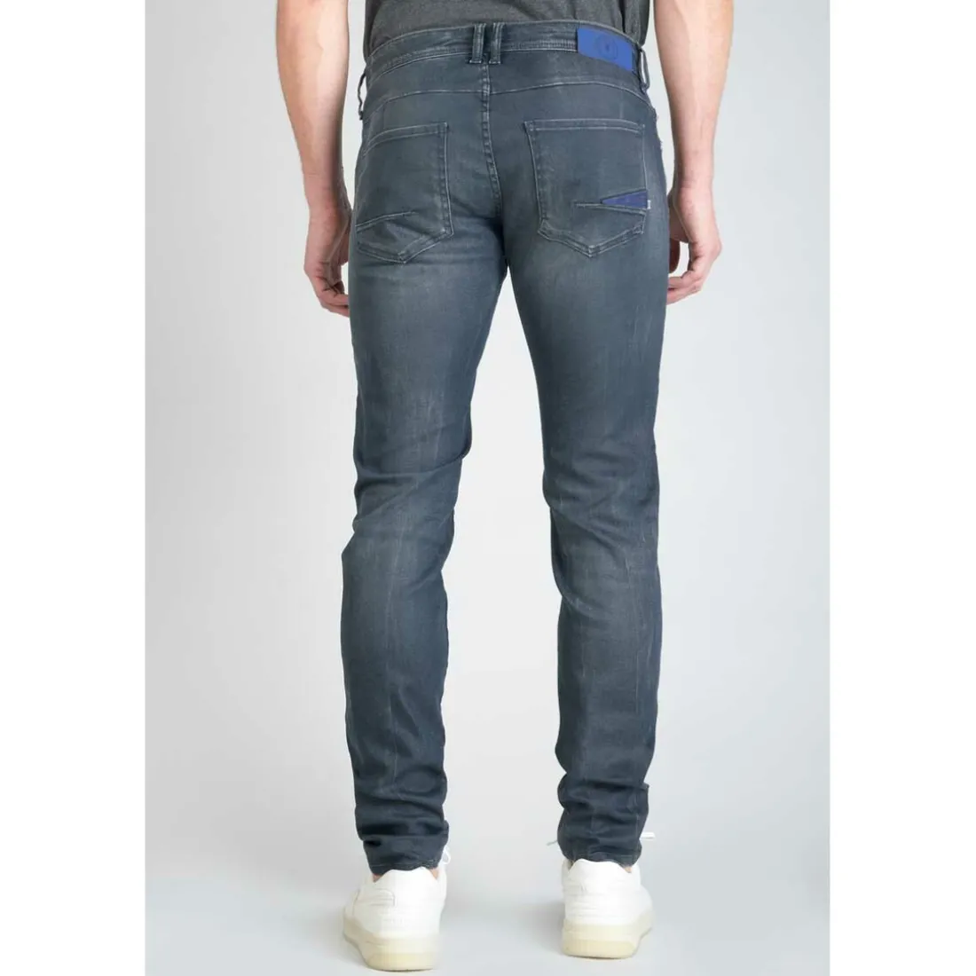Jeans ajusté stretch 700/11, longueur 34 bleu en coton Felix