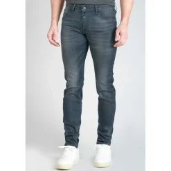 Jeans ajusté stretch 700/11, longueur 34 bleu en coton Felix