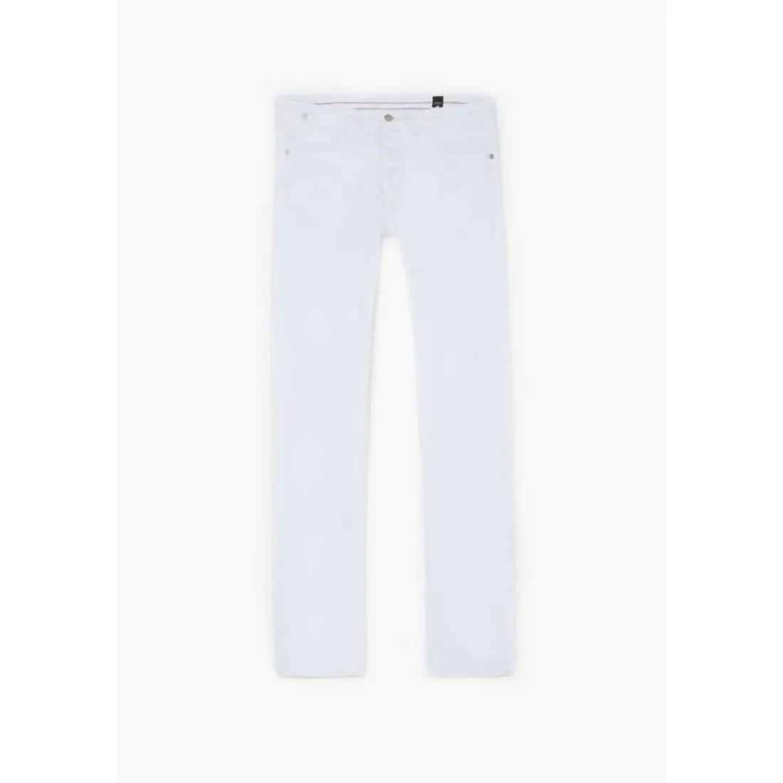 Jeans ajusté stretch 700/11, longueur 34 blanc Cael en coton