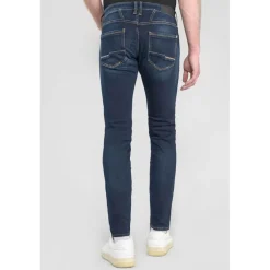 Jeans ajusté stretch 700/11, longueur 34 bleu Noel en coton
