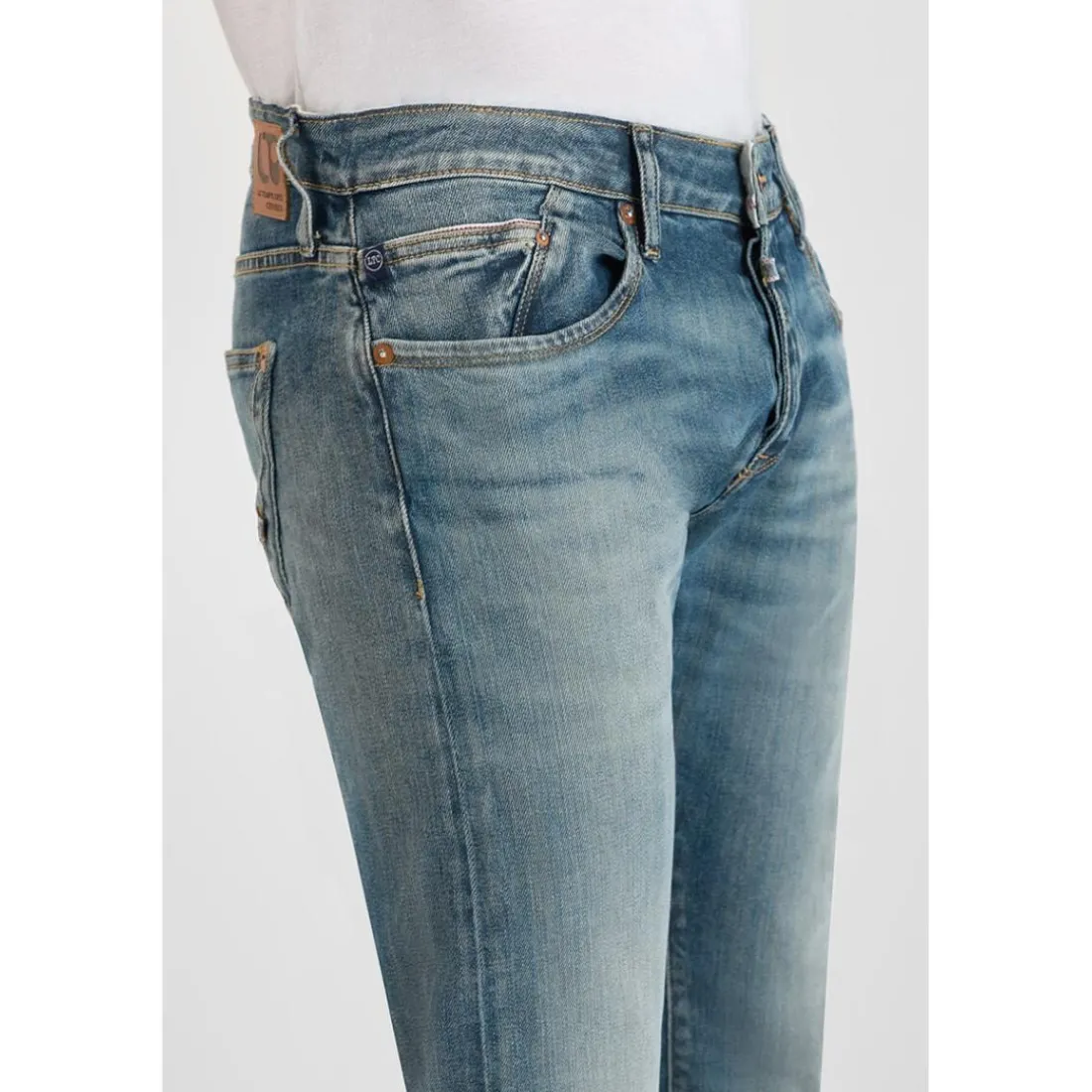 Jeans ajusté stretch 700/11, longueur 34 bleu Vale