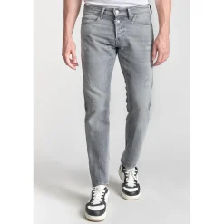 Jeans ajusté stretch 700/11, longueur 34 gris Luke en coton