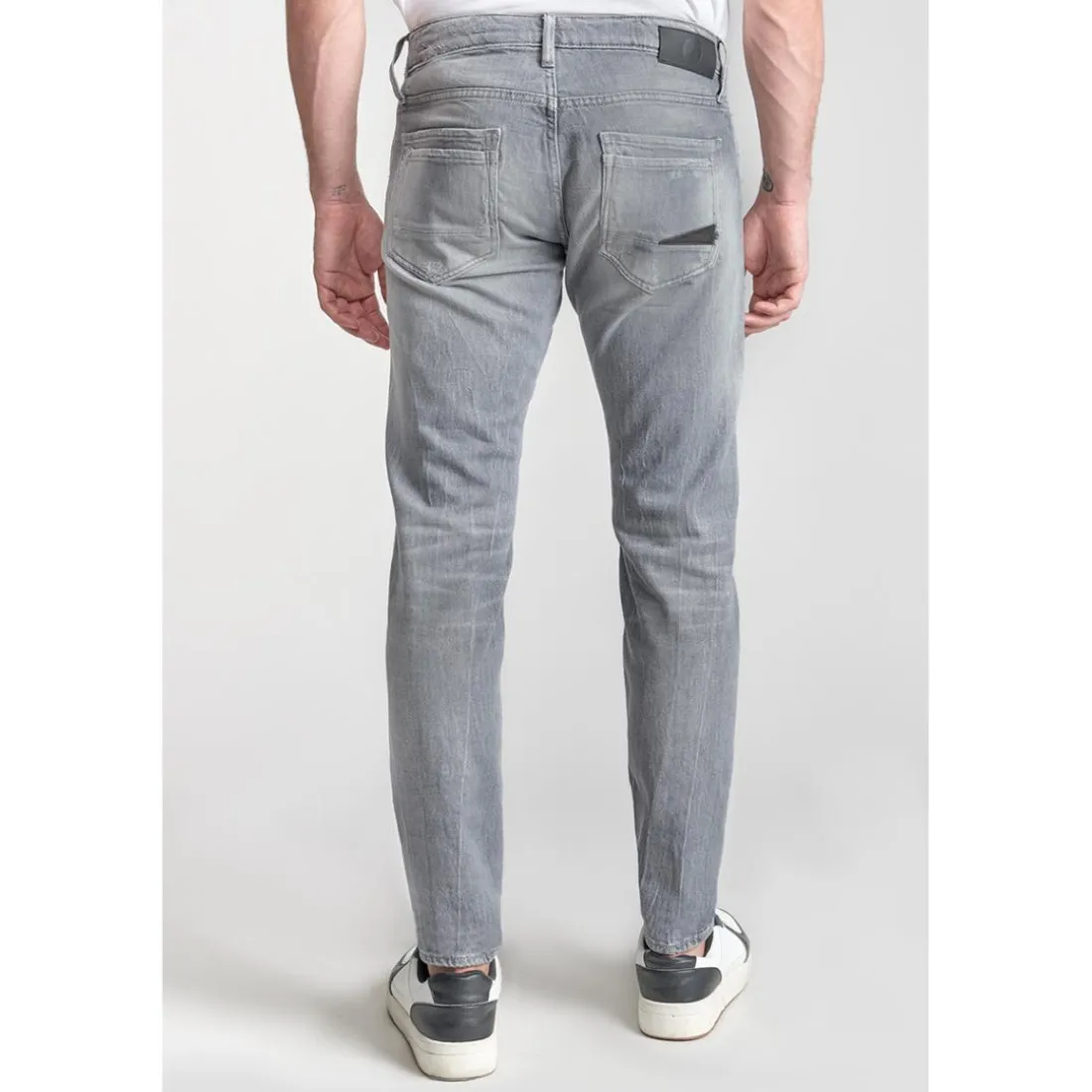 Jeans ajusté stretch 700/11, longueur 34 gris Luke en coton