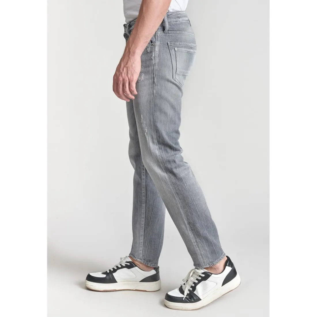 Jeans ajusté stretch 700/11, longueur 34 gris Luke en coton