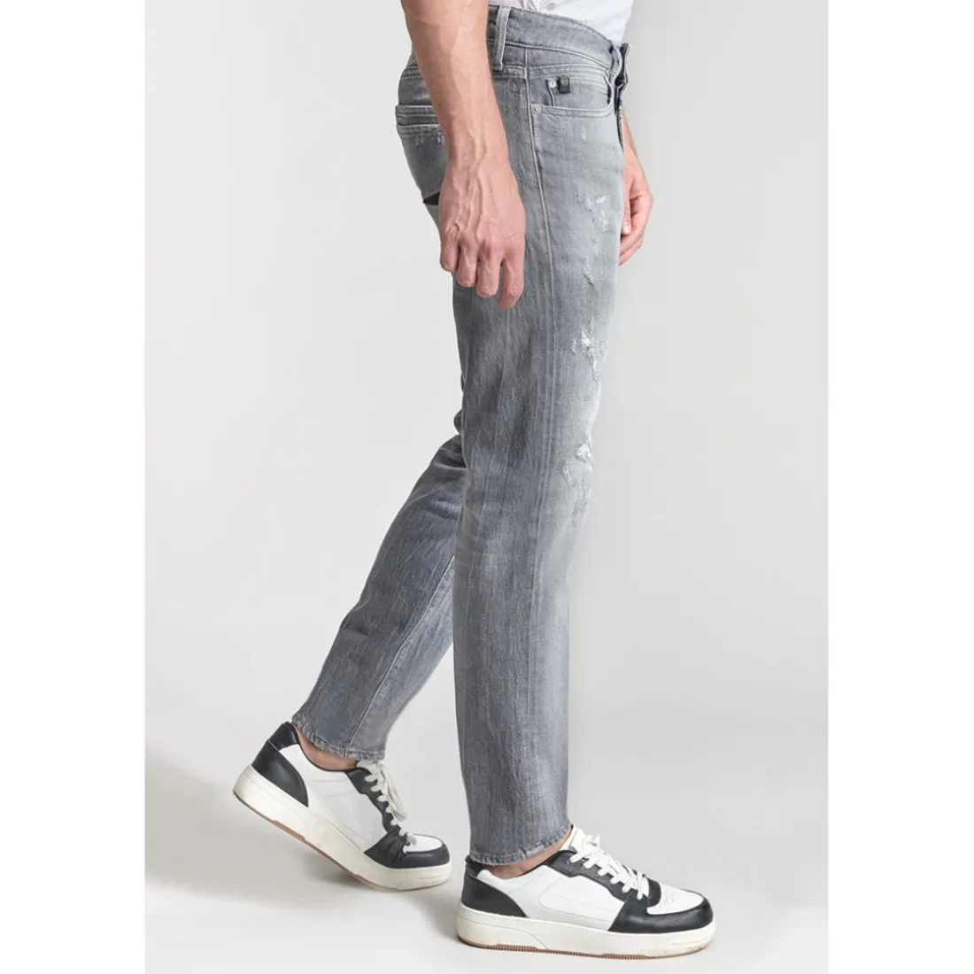 Jeans ajusté stretch 700/11, longueur 34 gris Luke en coton
