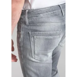 Jeans ajusté stretch 700/11, longueur 34 gris Luke en coton
