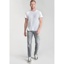 Jeans ajusté stretch 700/11, longueur 34 gris Luke en coton
