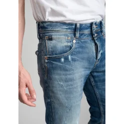 Jeans ajusté stretch Beny 700/11, longueur 34 bleu en coton