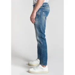 Jeans ajusté stretch Beny 700/11, longueur 34 bleu en coton