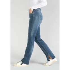 jeans Basic 400/19 mom taille haute vintage bleu N°3 en coton