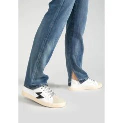 jeans Basic 400/19 mom taille haute vintage bleu N°3 en coton