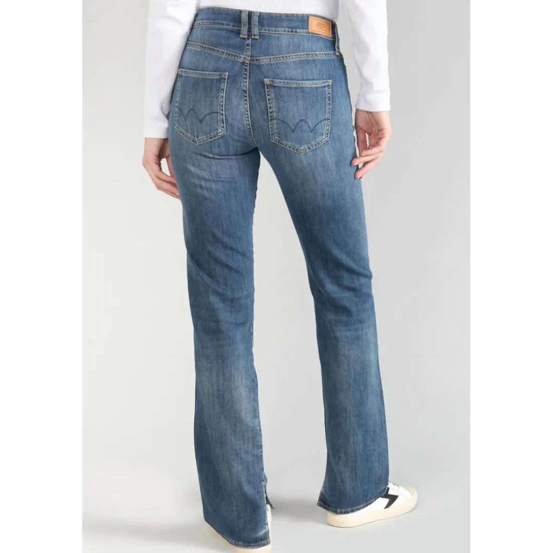 jeans Basic 400/19 mom taille haute vintage bleu N°3 en coton