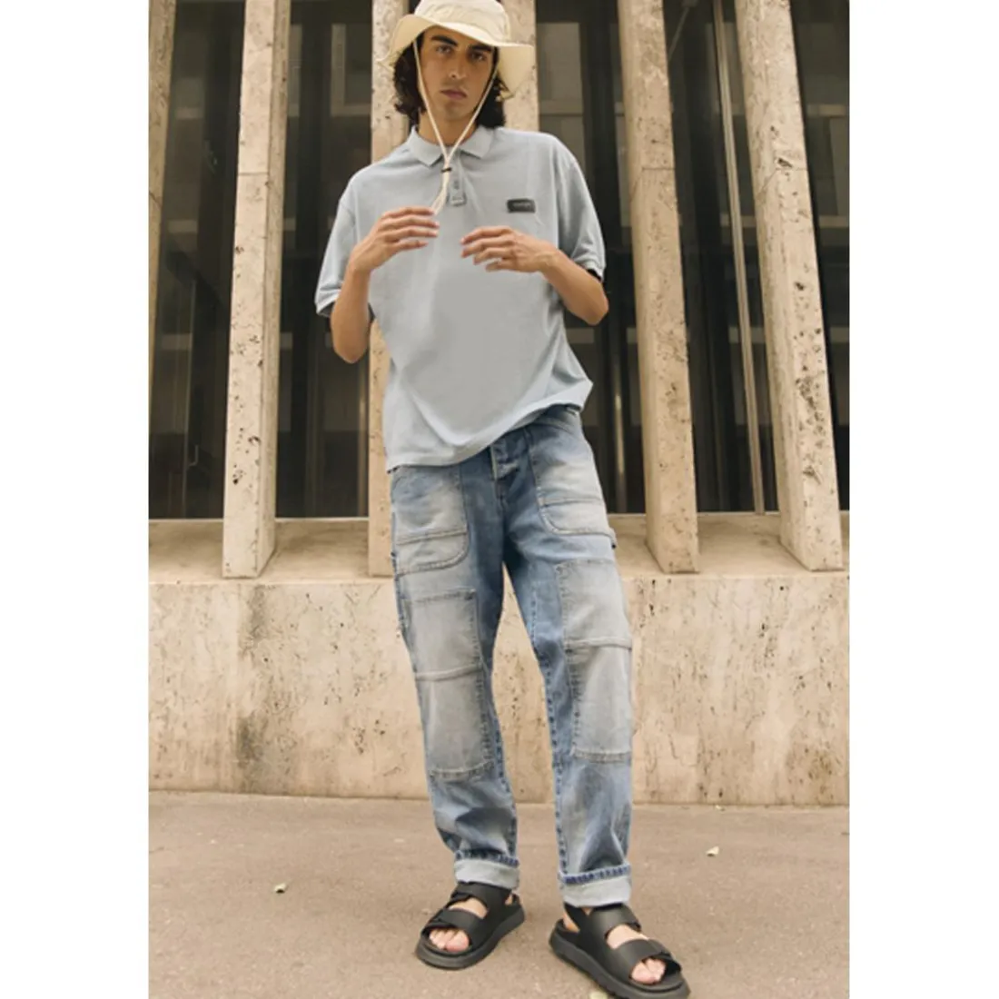Jeans bleu Kobe Japan Rags Aiden