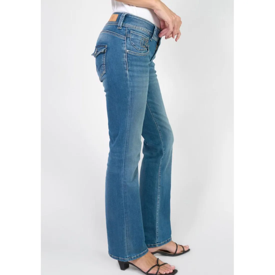Jeans bootcut 2002, longueur 34 bleu en coton Vivi
