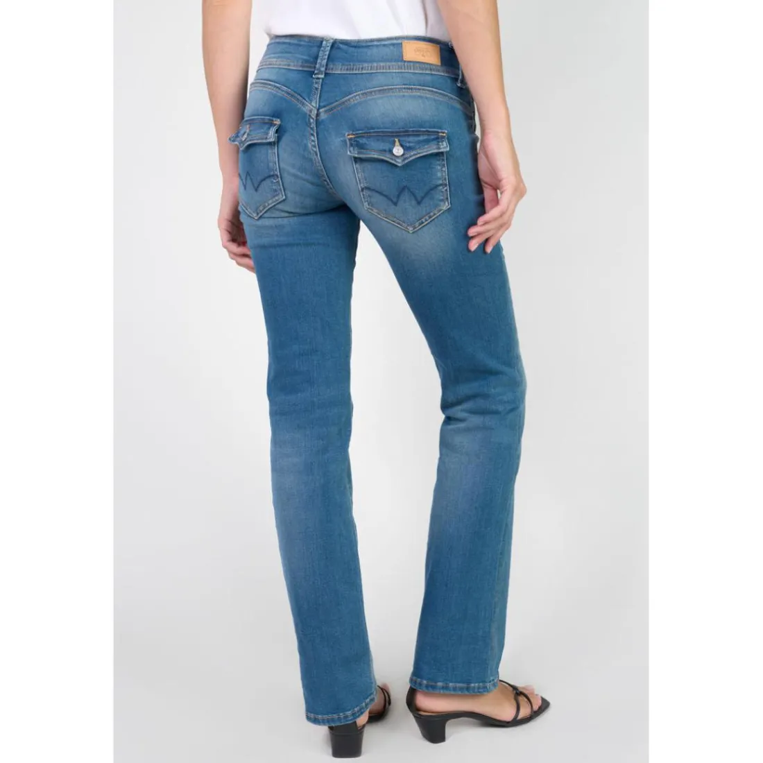 Jeans bootcut 2002, longueur 34 bleu en coton Vivi