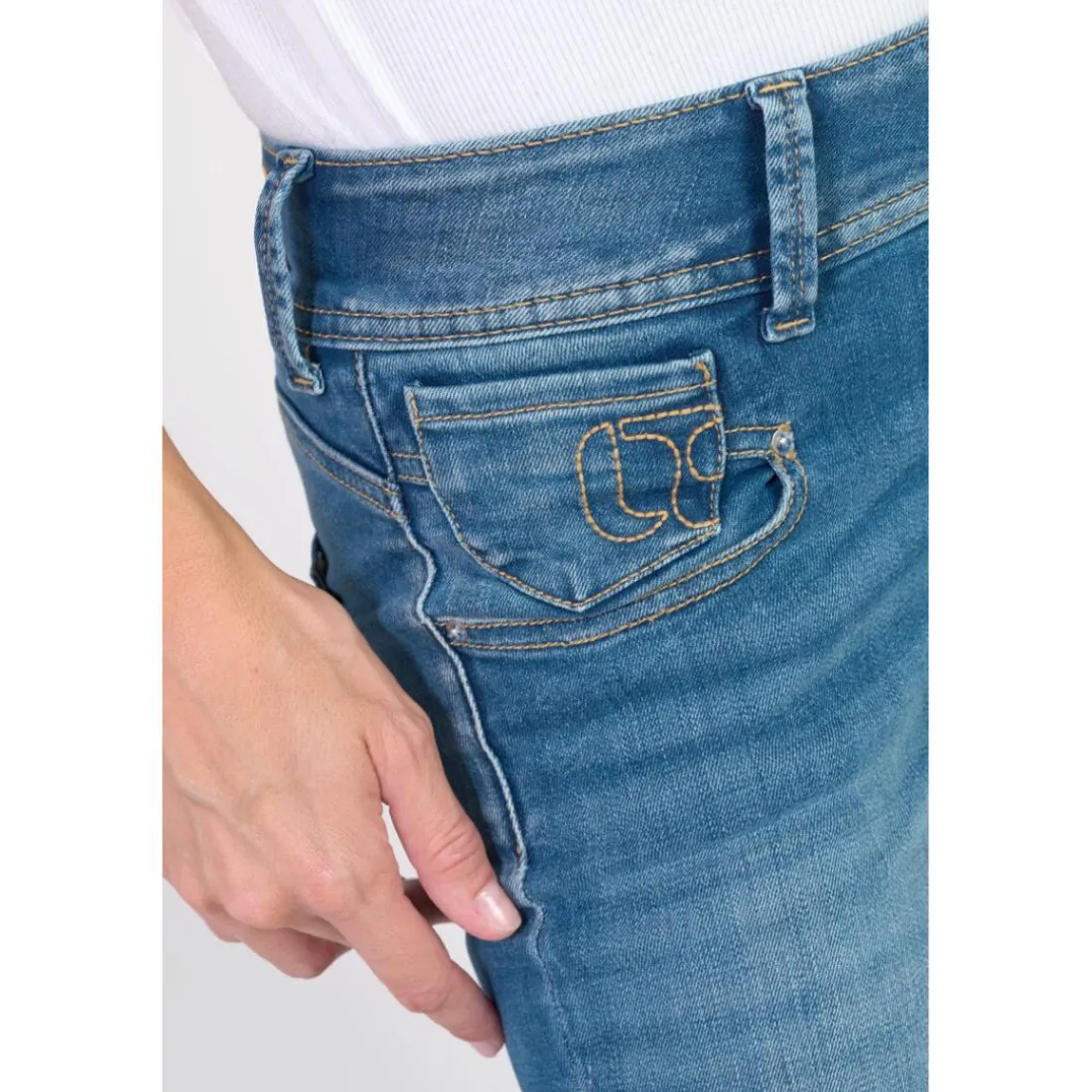 Jeans bootcut 2002, longueur 34 bleu en coton Vivi