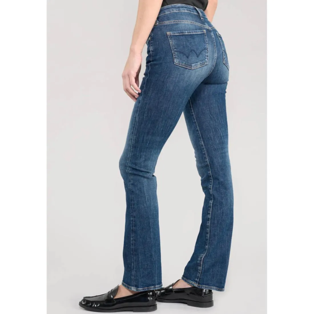 Jeans bootcut POWER bootcut, longueur 34 bleu Noor en coton