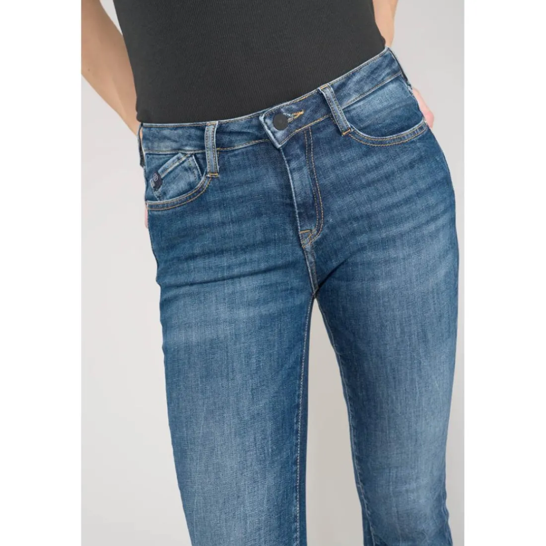 Jeans bootcut POWER bootcut, longueur 34 bleu Noor en coton