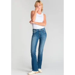 Jeans bootcut POWER bootcut, longueur 34 bleu en coton Gigi