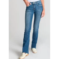 Jeans bootcut POWER bootcut, longueur 34 bleu en coton Gigi