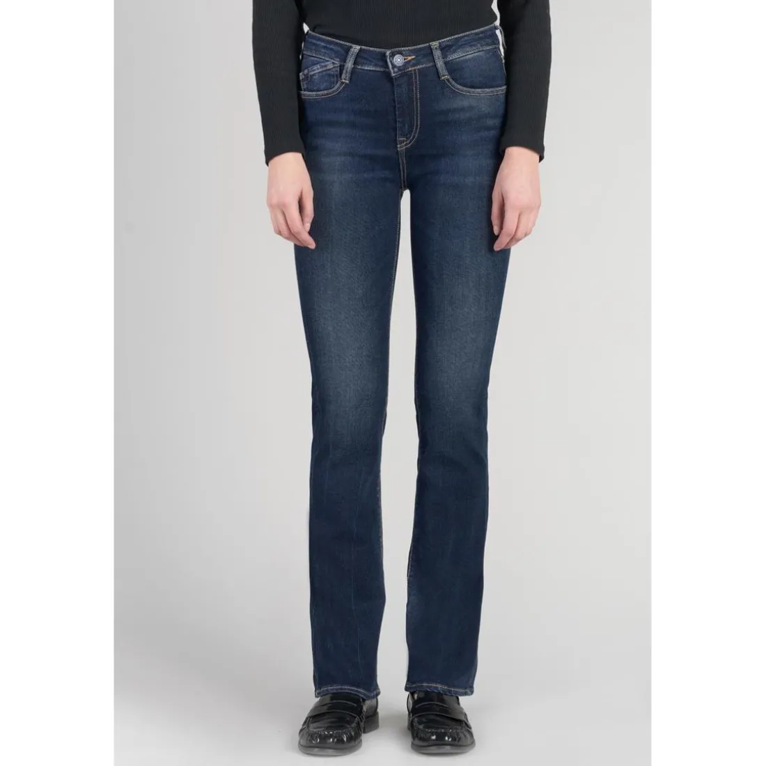 Jeans bootcut POWER bootcut, longueur 34 bleu en coton Ida