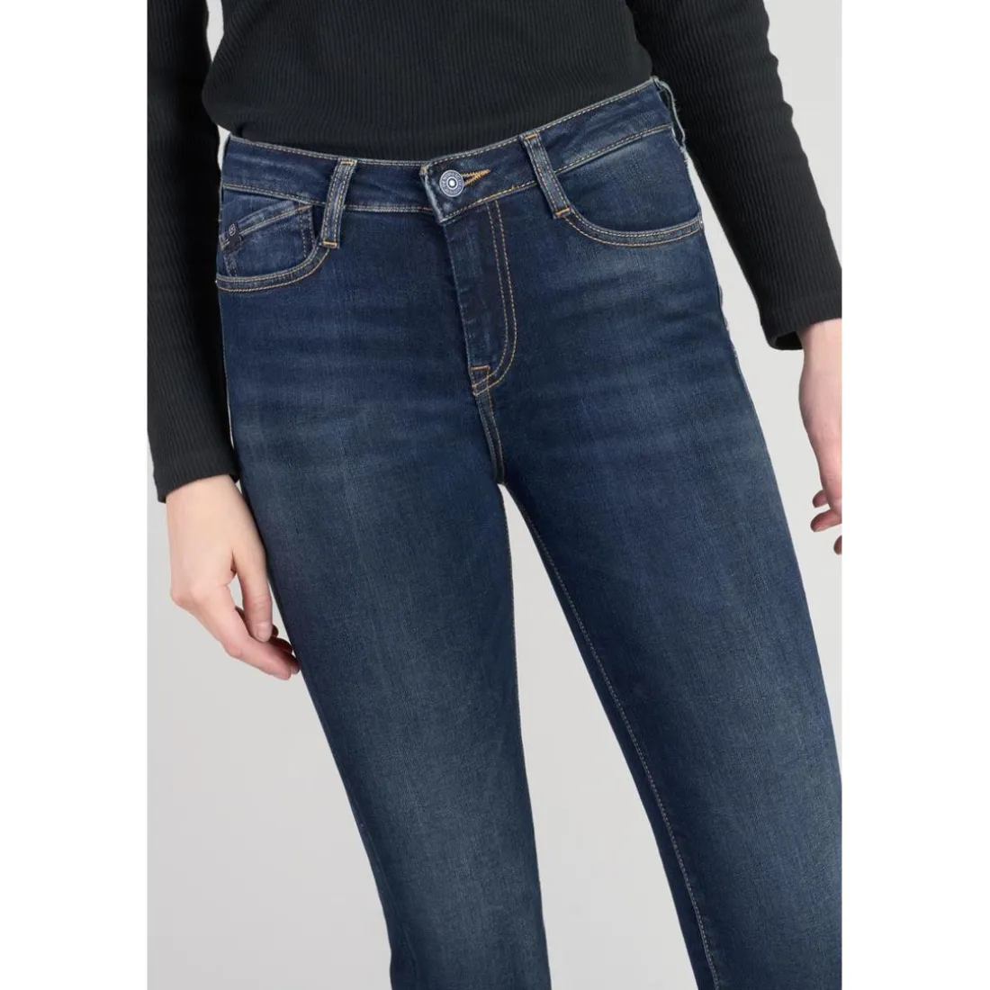 Jeans bootcut POWER bootcut, longueur 34 bleu en coton Ida