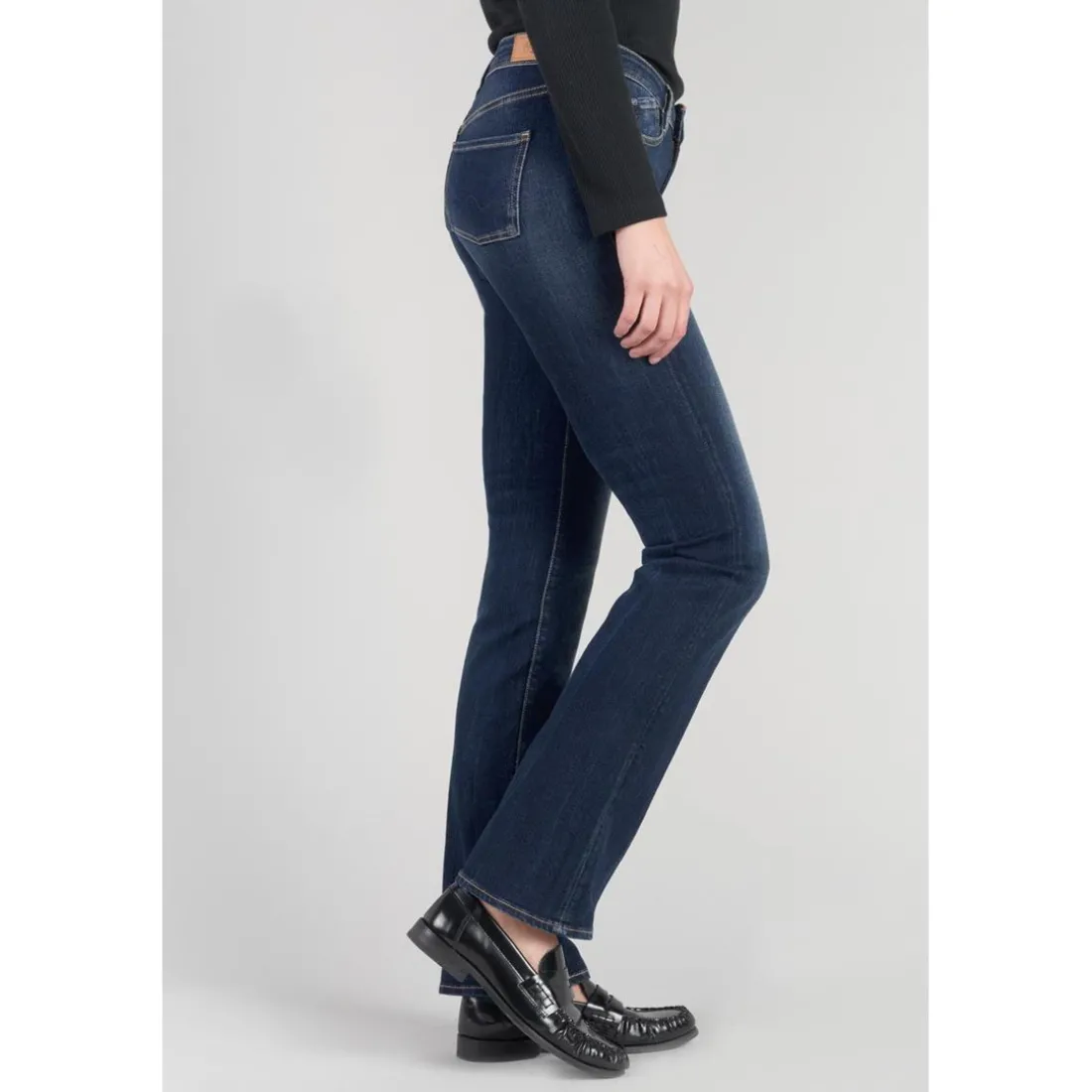 Jeans bootcut POWER bootcut, longueur 34 bleu en coton Ida
