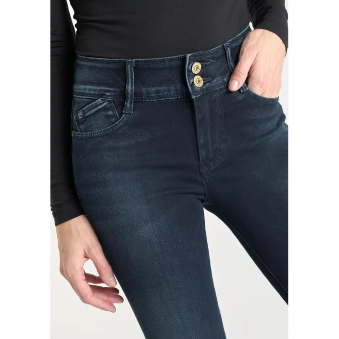 Jeans bootcut ULTRABOO, longueur 34 bleu en coton Eve