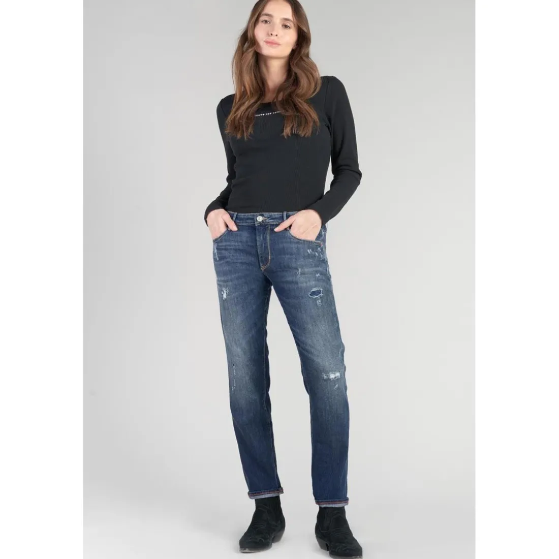 Jeans boyfit 200/43, longueur