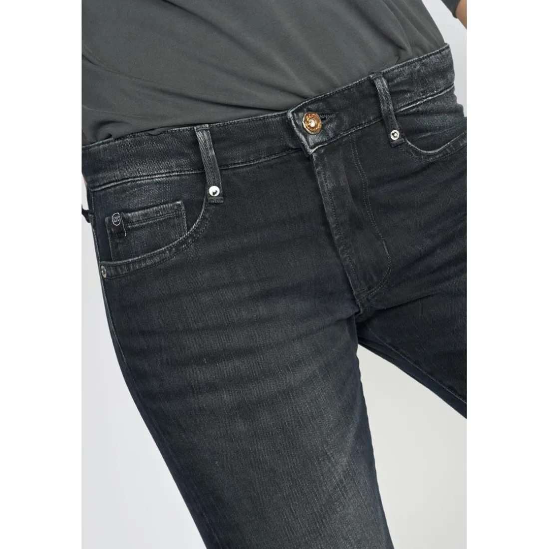 Jeans boyfit 200/43, longueur 34 bleu en coton Cara
