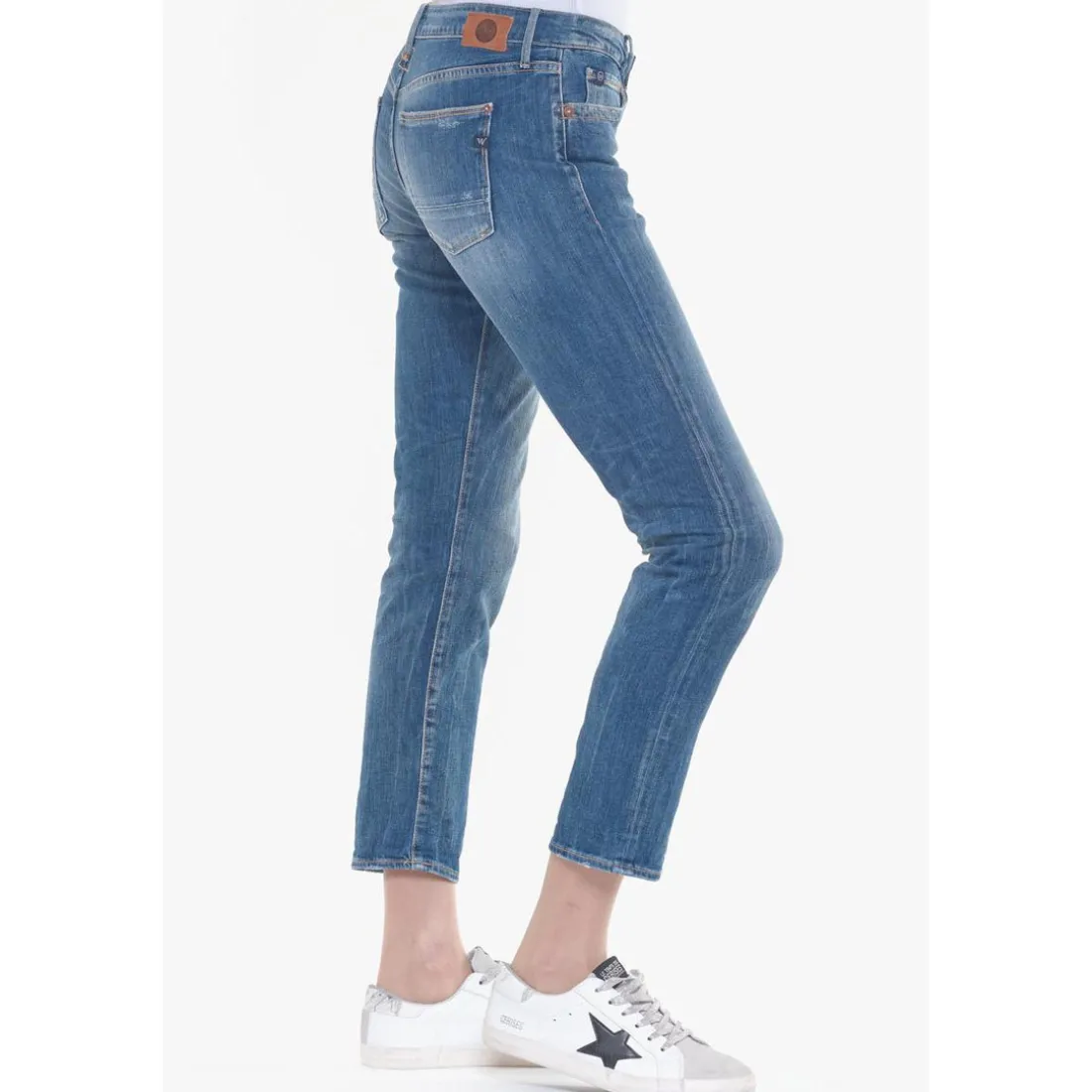 Jeans boyfit 200/43, longueur 34 bleu en coton Ora