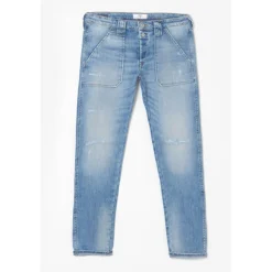 Jeans boyfit 200/43, longueur 34 bleu en coton Jade
