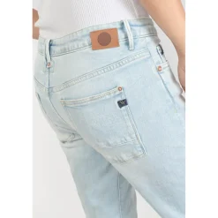 Jeans boyfit 200/43, 7/8ème bleu en coton Pia