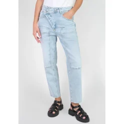 Jeans boyfit cosy, 7/8ème bleu Léa